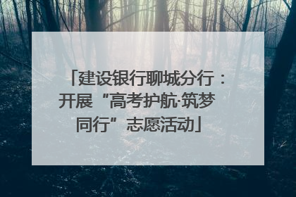 建设银行聊城分行：开展“高考护航·筑梦同行”志愿活动