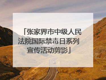 张家界市中级人民法院国际禁毒日系列宣传活动剪影