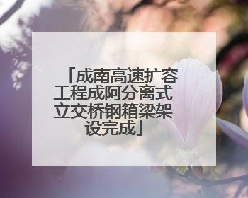 成南高速扩容工程成阿分离式立交桥钢箱梁架设完成
