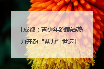 成都：青少年跑酷赛热力开跑“蓄力”世运