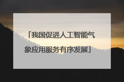我国促进人工智能气象应用服务有序发展