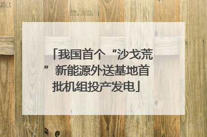 我国首个“沙戈荒”新能源外送基地首批机组投产发电