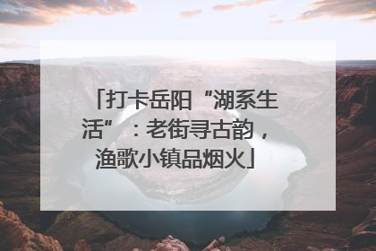 打卡岳阳“湖系生活”：老街寻古韵，渔歌小镇品烟火