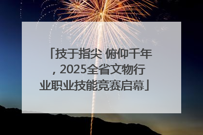 技于指尖 俯仰千年，2025全省文物行业职业技能竞赛启幕