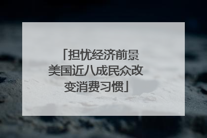 担忧经济前景 美国近八成民众改变消费习惯
