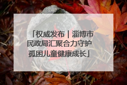 权威发布｜淄博市民政局汇聚合力守护孤困儿童健康成长