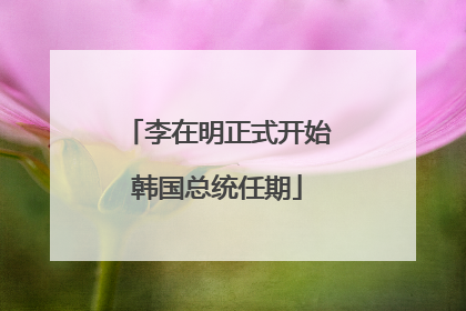 李在明正式开始韩国总统任期