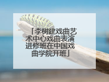 李树建戏曲艺术中心戏曲表演进修班在中国戏曲学院开班