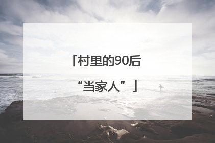 村里的90后“当家人”