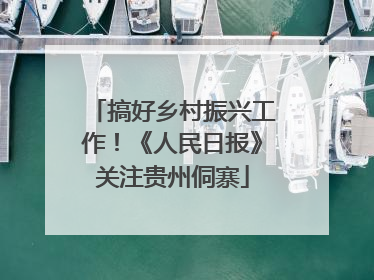 搞好乡村振兴工作！《人民日报》关注贵州侗寨