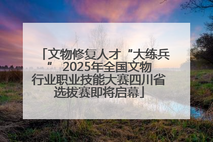 文物修复人才“大练兵” 2025年全国文物行业职业技能大赛四川省选拔赛即将启幕