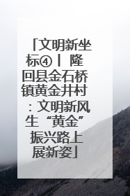 文明新坐标④丨 隆回县金石桥镇黄金井村：文明新风生“黄金” 振兴路上展新姿