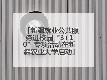 新疆就业公共服务进校园“3+10”专项活动在新疆农业大学启动
