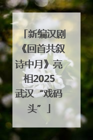 新编汉剧《回首共叙诗中月》亮相2025武汉“戏码头”