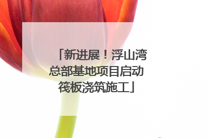 新进展！浮山湾总部基地项目启动筏板浇筑施工