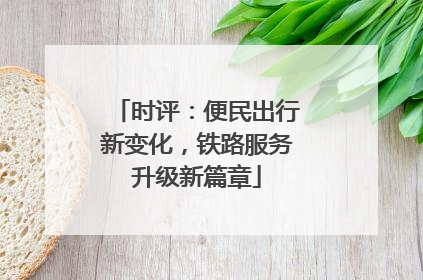 时评：便民出行新变化，铁路服务升级新篇章