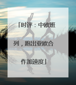 时评：中欧班列，跑出亚欧合作加速度