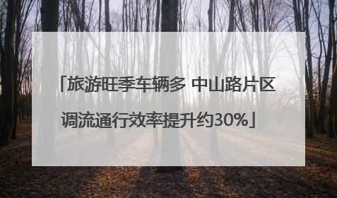 旅游旺季车辆多 中山路片区调流通行效率提升约30%
