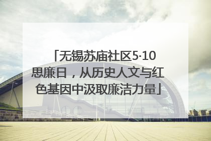 无锡苏庙社区5·10思廉日，从历史人文与红色基因中汲取廉洁力量