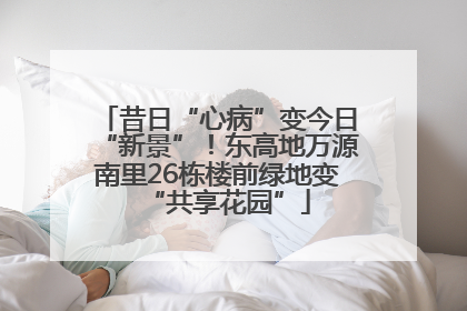 昔日“心病”变今日“新景”！东高地万源南里26栋楼前绿地变“共享花园”