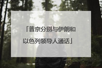普京分别与伊朗和以色列领导人通话