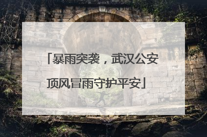 暴雨突袭，武汉公安顶风冒雨守护平安