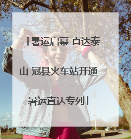 暑运启幕 直达泰山 冠县火车站开通暑运直达专列