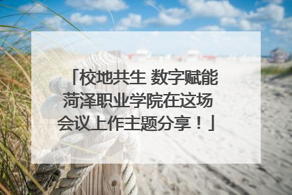 校地共生 数字赋能 菏泽职业学院在这场会议上作主题分享！
