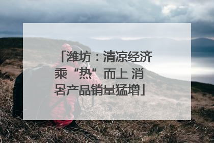 潍坊：清凉经济乘“热”而上 消暑产品销量猛增