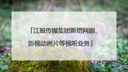 江报传媒集团新增网剧、影视动画片等视听业务