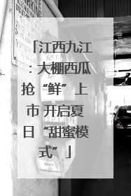 江西九江：大棚西瓜抢“鲜”上市 开启夏日“甜蜜模式”
