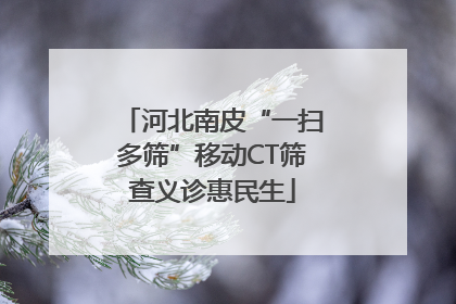 河北南皮“一扫多筛”移动CT筛查义诊惠民生