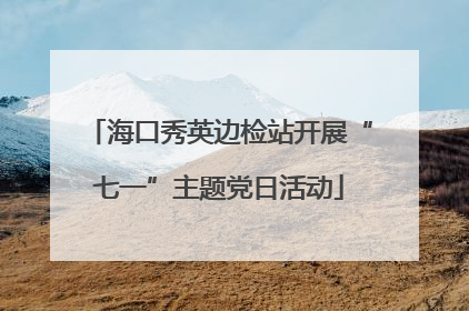 海口秀英边检站开展“七一”主题党日活动