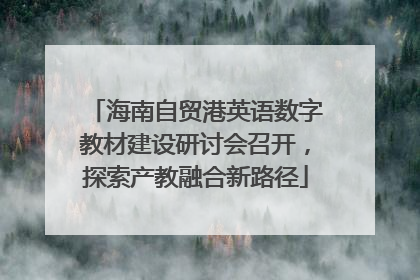 海南自贸港英语数字教材建设研讨会召开，探索产教融合新路径