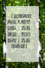 浪潮通软海岳大模型团队：青春逐浪，智启新程｜青春思政课
