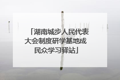 湖南城步人民代表大会制度研学基地成民众学习驿站