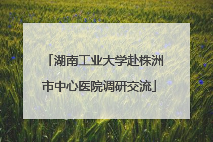 湖南工业大学赴株洲市中心医院调研交流