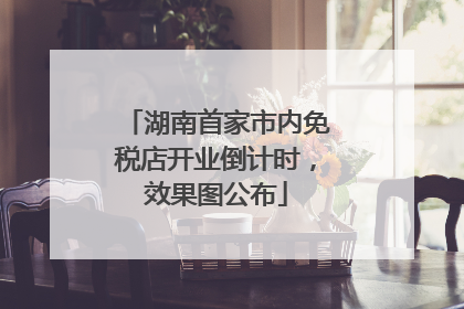 湖南首家市内免税店开业倒计时，效果图公布