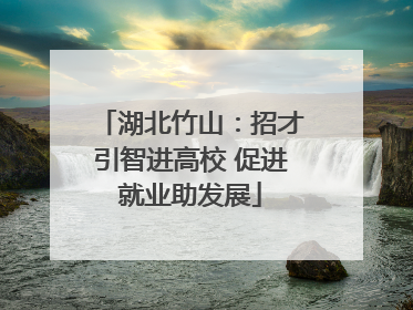 湖北竹山：招才引智进高校 促进就业助发展
