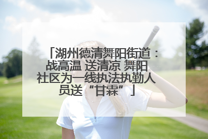 湖州德清舞阳街道：战高温 送清凉 舞阳社区为一线执法执勤人员送“甘霖”