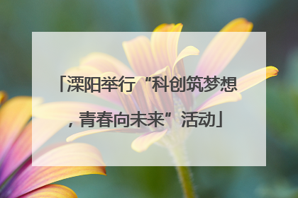 溧阳举行“科创筑梦想，青春向未来”活动