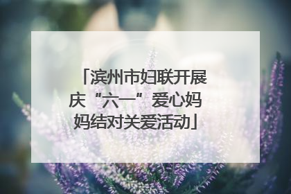 滨州市妇联开展庆“六一”爱心妈妈结对关爱活动