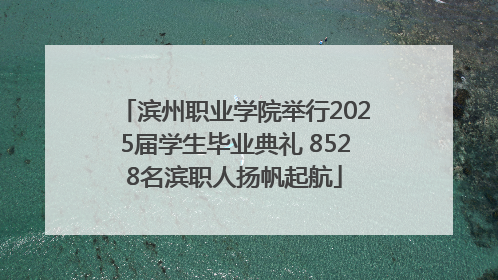 滨州职业学院举行2025届学生毕业典礼 8528名滨职人扬帆起航