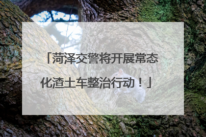 菏泽交警将开展常态化渣土车整治行动！