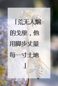 荒无人烟的戈壁，他用脚步丈量每一寸土地