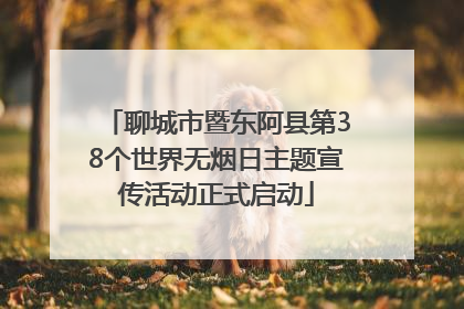 聊城市暨东阿县第38个世界无烟日主题宣传活动正式启动