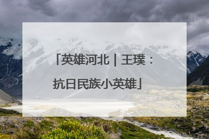 英雄河北｜王璞：抗日民族小英雄