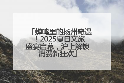 蝉鸣里的扬州奇遇！2025夏日文旅盛宴启幕，沪上解锁消费新狂欢
