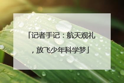 记者手记：航天观礼，放飞少年科学梦