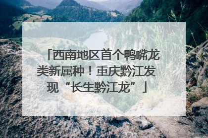 西南地区首个鸭嘴龙类新属种！重庆黔江发现“长生黔江龙”